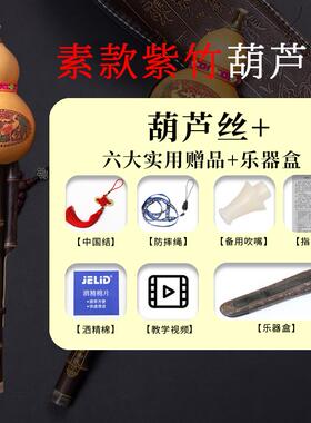 高档云南天然紫葫芦丝乐学器降b调成人c小生调零基础自学入门竹音