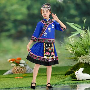 正品款新童佬仡族民族服装男女童装幼儿园仡佬族舞蹈演儿出服饰竹