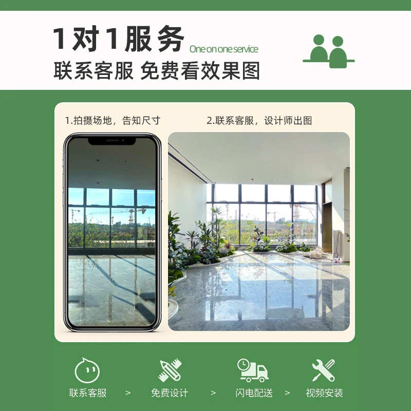 仿真假绿植蕨类造景室内楼梯下景观人造植物盆栽橱窗装饰假树摆件