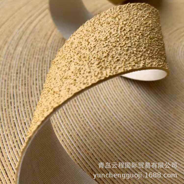 耐磨沙粒带 橘黄色刺皮包棍带 彩色包辊带 橡胶糙面带 云程供应