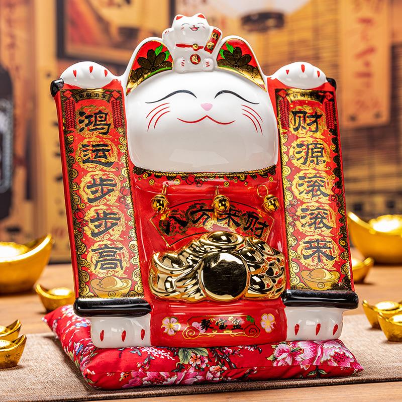 特存大号钱陶瓷招财猫20221008储钱罐罐店铺前台收银台摆件活动开