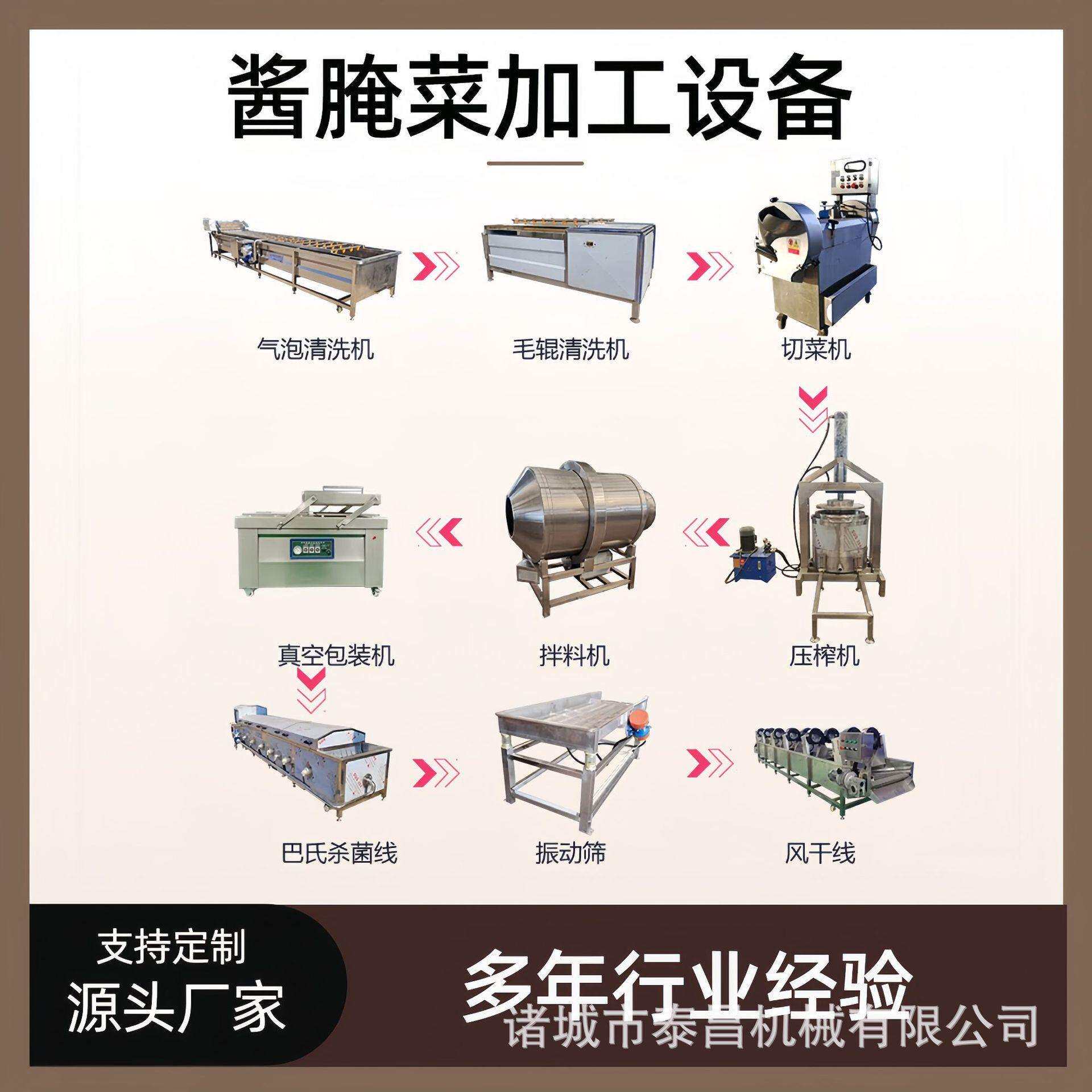 酱萝卜咸菜生产流水线榨菜成套加工设备海带丝生产线荠菜全套加工