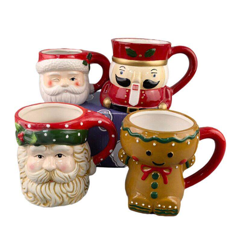 Christmas mug ceramic cute Santa Claus cups gifts 300ml