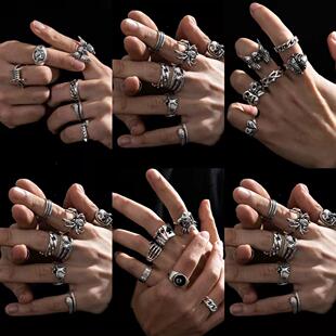 Ring man Spider Snake Skeleton Two-Headed nake Men's Rin