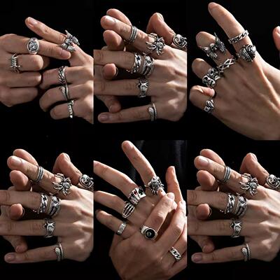 Ring man Spider Snake Skeleton Two-Headed nake Men's Rin