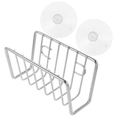 Sponge Drainer Holder for Sink Suction Cup Dish Stainless