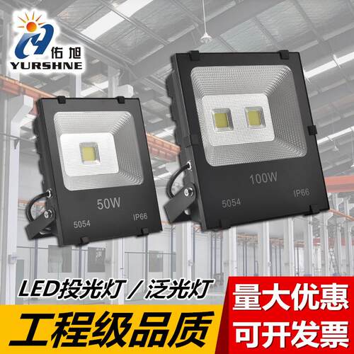 新款直销投光灯 球场厂房照明灯具 工程户外防水投射灯 50W100W