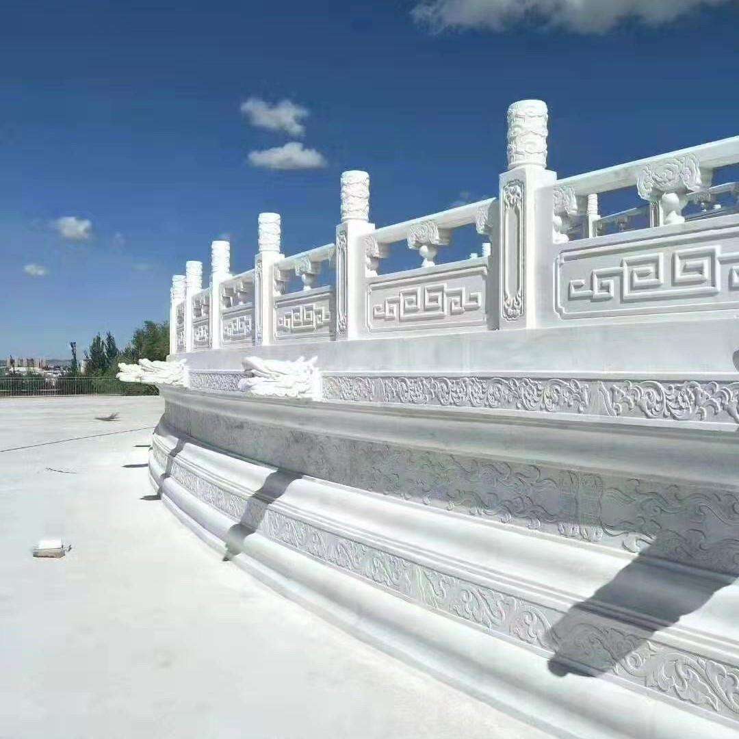 青石栏杆汉白玉防护栏围栏石雕栏杆花岗岩石栏杆石护栏阳台石栏板