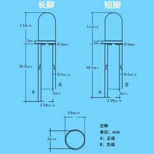 f3红蓝双色无极透明超高亮3mm双色指示灯LED灯珠直插发光二极管