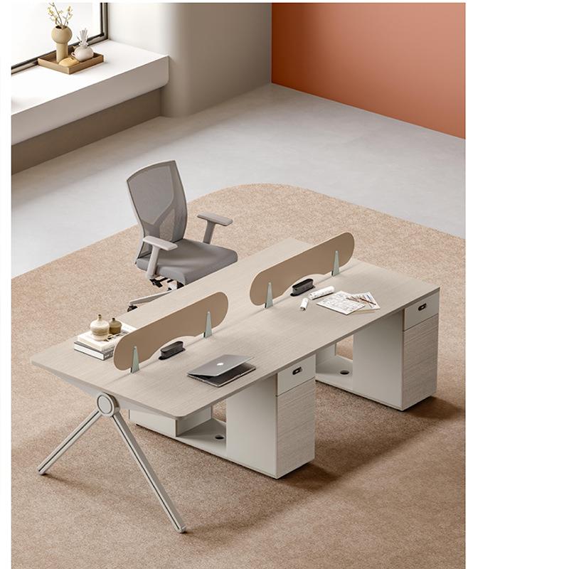 办公室工位职办公桌台式电脑员四桌人位六人位公家QQR具桌椅组办