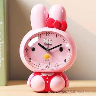 静音夜光床头学生礼品音乐学习闹表 可爱儿童唱歌闹钟说话创意时尚