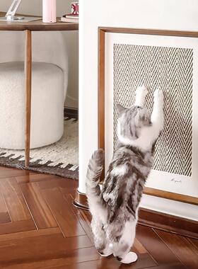 装饰画 画猫抓板高端剑麻立式墙贴耐磨猫咪磨爪板贴墙猫爪板
