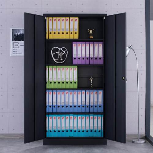 拆装黑色财文件柜铁柜办公书柜柜资料柜凭证矮柜务档MH--002皮案