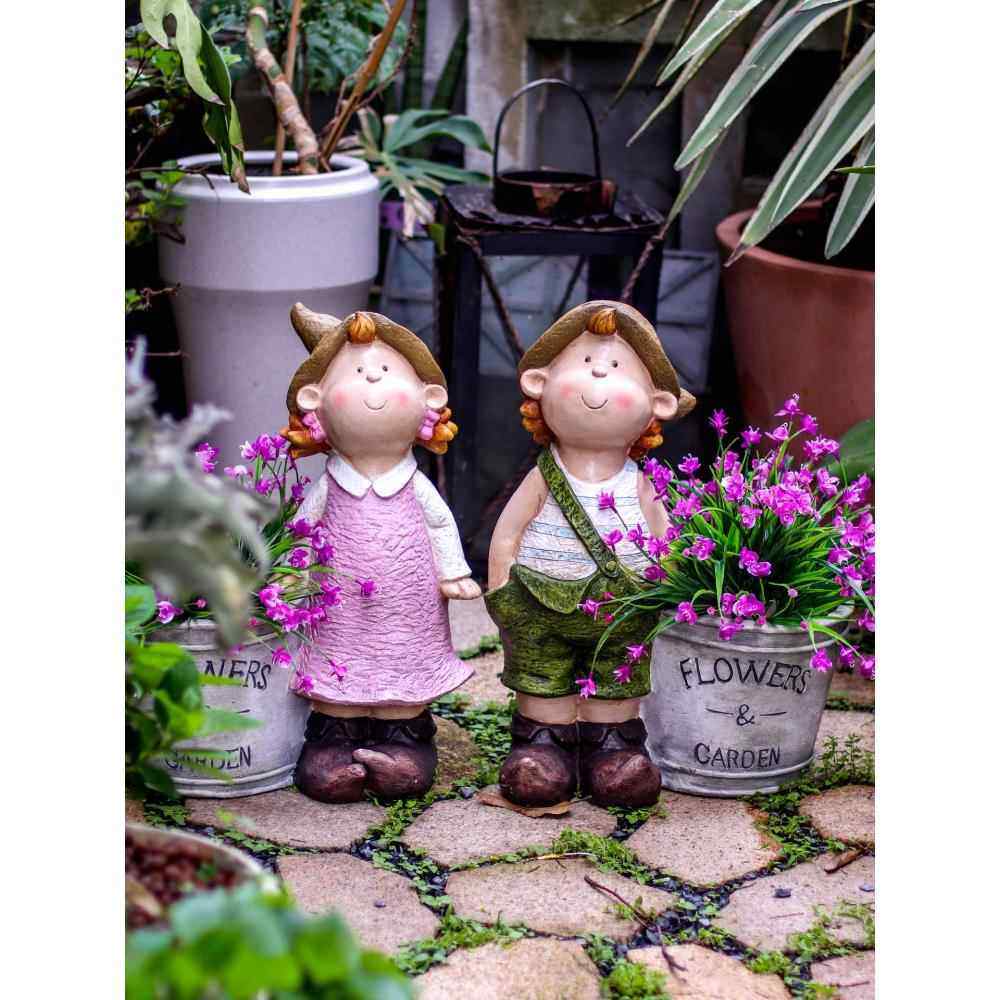 阳台花盆多肉创意个性造型装饰庭院小院可爱花园卡通布置造景摆件