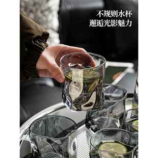 家用茶具茶杯客厅喝水杯子玻璃杯套装 轻奢水杯套装 高档家庭待客用