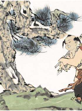 厂家直供老子出关艺术微喷客厅书房装饰画范曾名人字画画芯