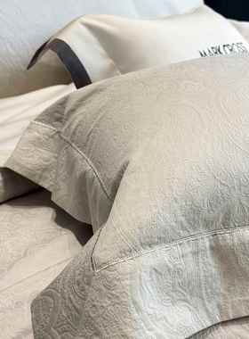 10被欧0sMlc式纯浮雕长绒棉贡缎四件套全棉厚织提花棉套床单床上