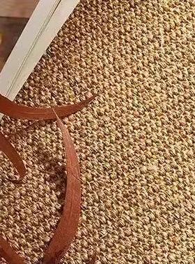 天然真剑麻地毯家用客厅卧室茶几垫手工缝边榻榻米日式亚麻厂家批