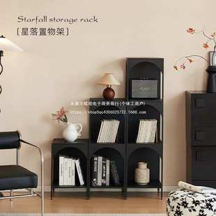 创意书架铁艺书报架客厅落地置物架角落书柜杂物收纳陈列架展示柜