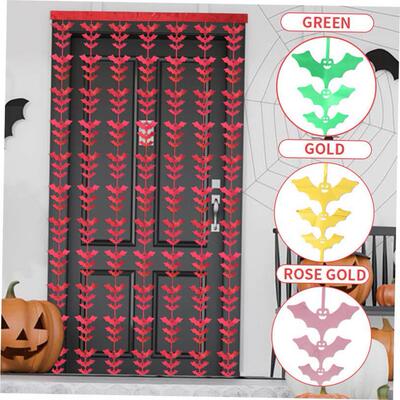 Halloween Bat Rain Silk Curtain Hanging Decoration Ghost Ho