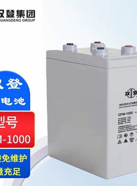 双登GFM-1000蓄电池2V1000AH铅酸免维护储能通信基站发电厂光伏