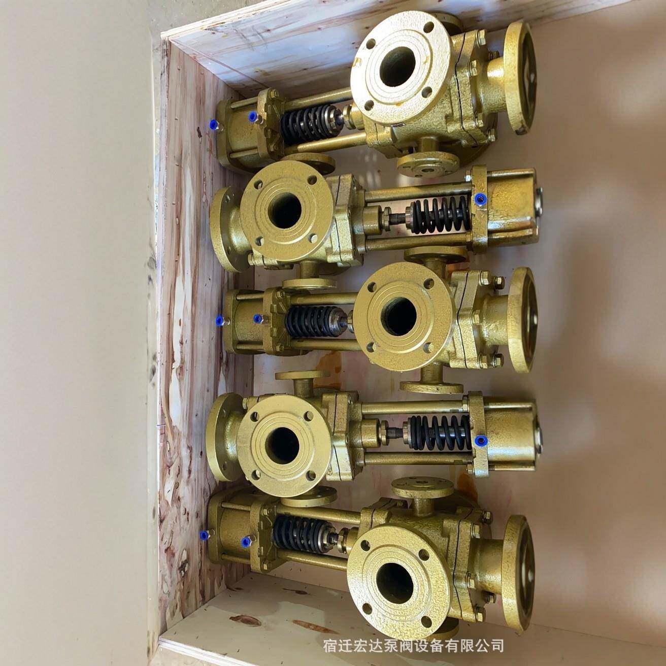 沥青搅拌缸J643气动三通保温阀 沥青螺杆泵保温三通阀DN80 铸钢