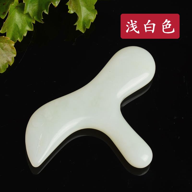 高档天然 岫玉 玉石三足角雀按摩压器 玉底按摩器锥穴位足底按经