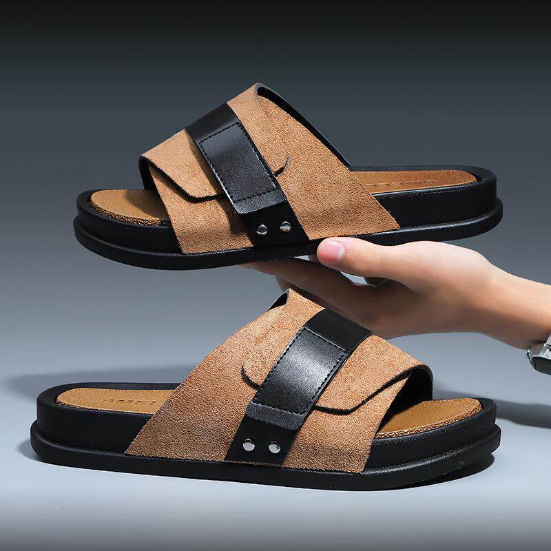 Men Cork Slide Sandals Flipflops Slippers Outdoor男外穿拖鞋