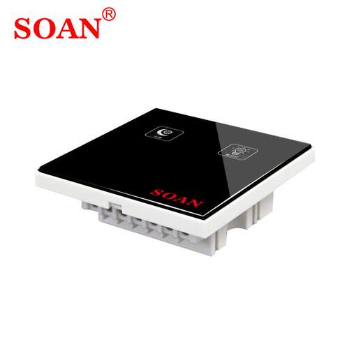 SOAN索安86型微波雷达人体感应开关面板非红外线感应开关220v