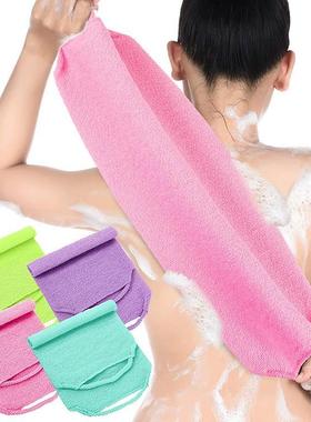 韩式长条背巾弹力抽绳尼龙加厚强力后背去角质家用磨砂沐浴搓澡