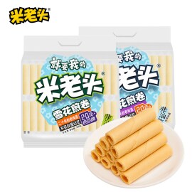 米老头雪花煎卷300g蛋卷，零食椰子奶酥香脆凤凰蛋黄卷心鸡蛋卷酥