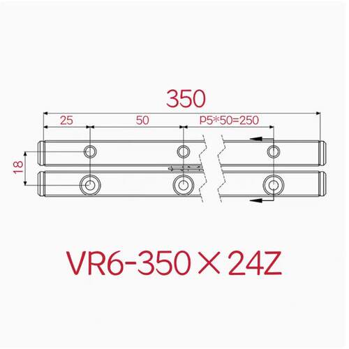 精密交叉滚子导轨VR6-350-24Z火花机专用线轨二次元专用胶条点胶 - 封面