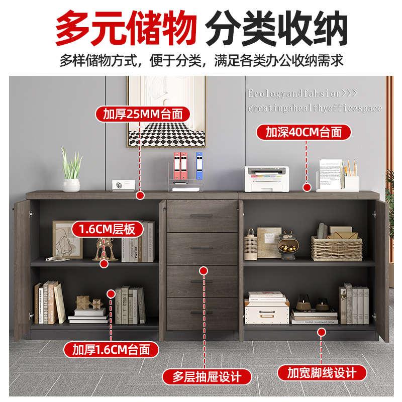 文件柜资料柜办公室落地矮柜文件收纳柜抽屉式组合边柜柜子阻断柜