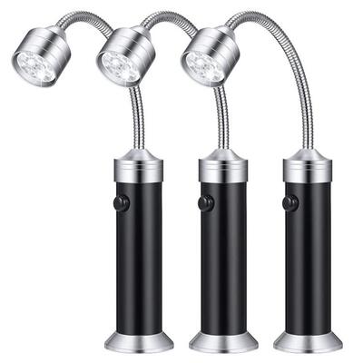 跨境LED手电筒带磁铁工作灯可弯曲汽车维修应急照明灯软管烧烤灯