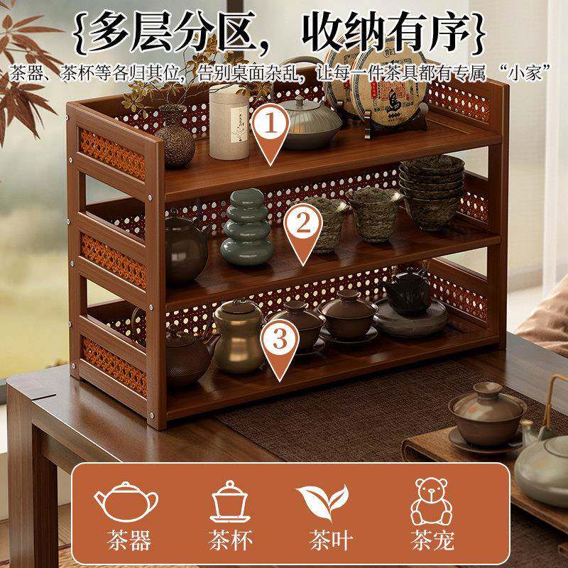 博古6架实gy021202木中式茶桌茶具置物架子层小型茶壶多纳陈列架2