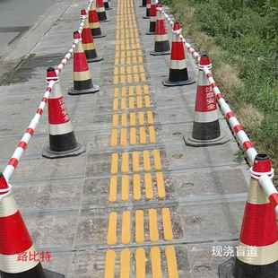 现浇金刚盲道聚合物胶贴橡胶模具压印板盲点盲条摸具透水砂浆磨具