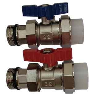 pert全铜过滤器活接球阀地暖分水器进水阀门暖气带表多功能一体阀