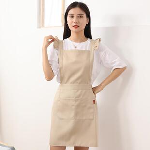 高档美容美师妆师围甲裙化工服定制logo女时尚可爱日系韩作版家用