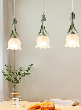 法式复田园吊客厅灯灯灯饰网红铃兰花朵餐厅灯YPJ民宿古全屋具卧