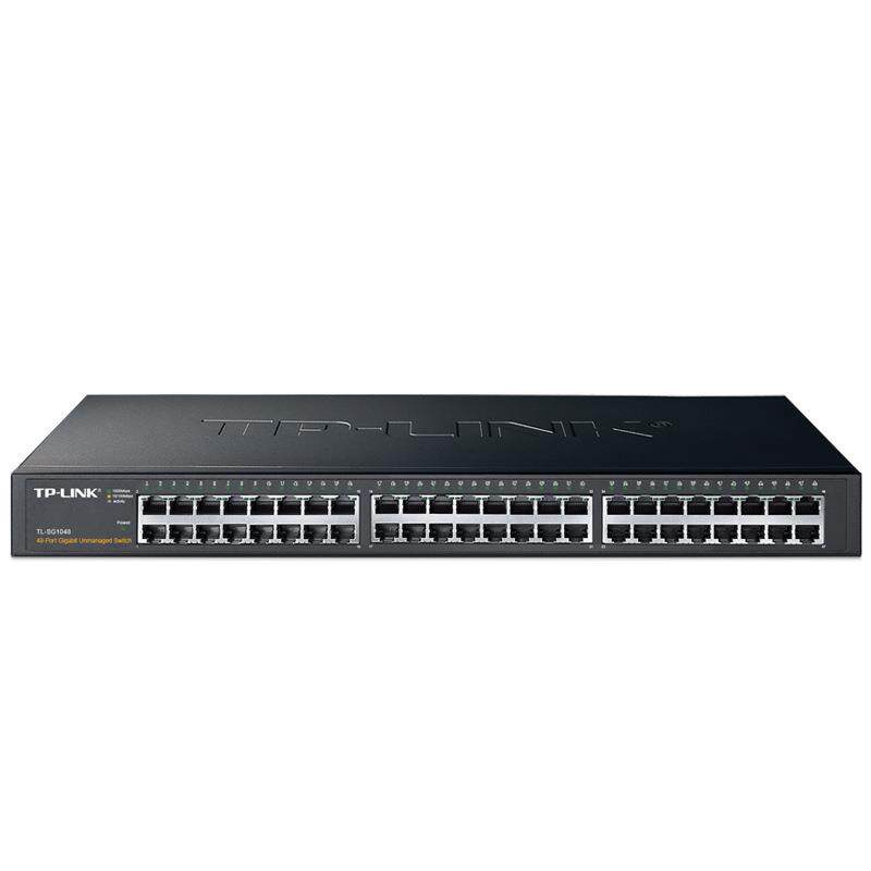 TP-LINK TL-SG1048全千兆非网管以太网48口交换机 监控铁壳稳定型