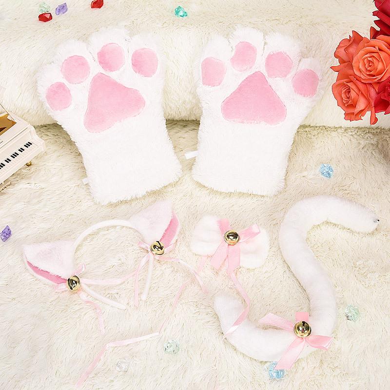 lolita猫爪手套尾巴猫耳朵道具