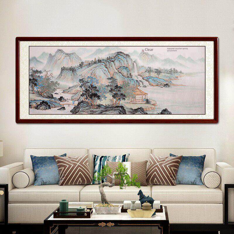上德堂富春山家居画客厅装饰画中国画山水画办公室挂画手绘正宗风