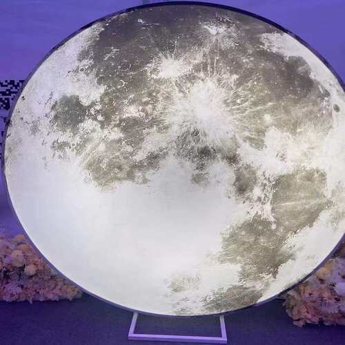 2米单色圆月亮 圆月摆件 圆月亮灯箱 婚礼月亮 moon light house