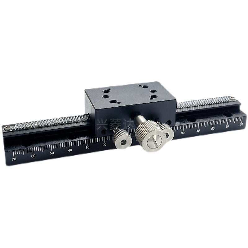 X轴手动滑台XDTLS80/100/150齿条齿轮加长200E-EIM01燕尾槽位移台