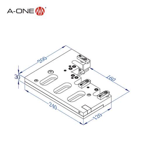 A-ONE快速定位夹具不锈钢可调线切割批士 线割机床工件装夹工具