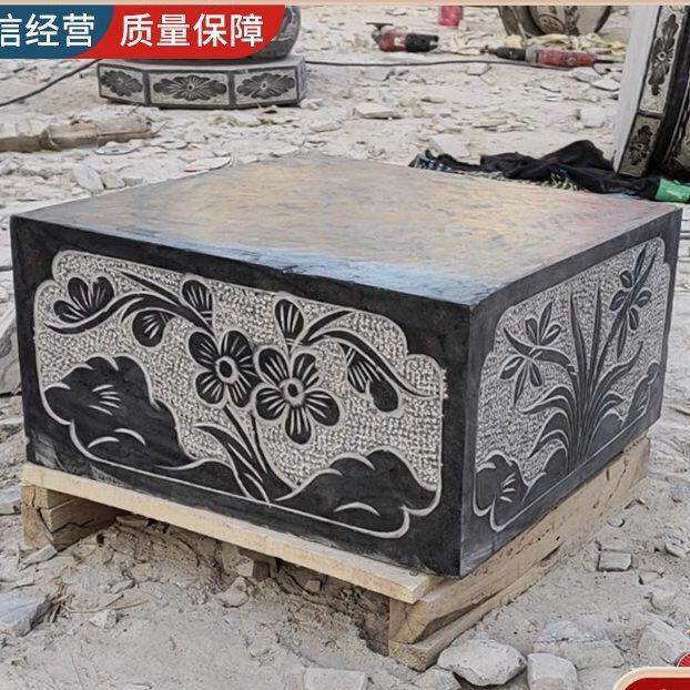 柱子石墩柱墩石 石头门墩空心包皮柱脚石墩底座 四方青石墩子底座