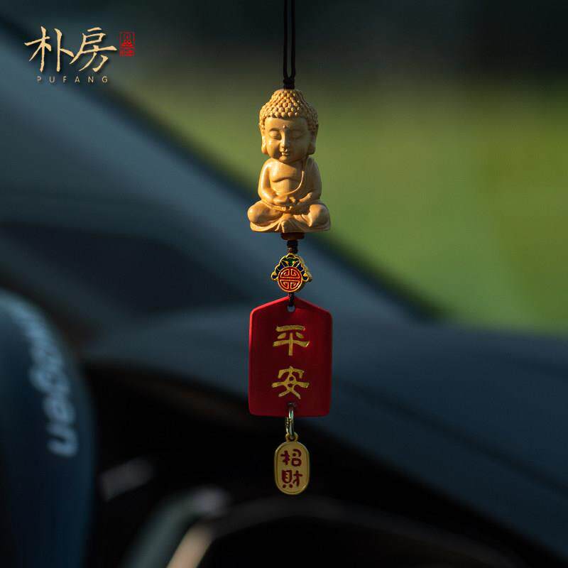 朴房小佛观音汽车后照镜挂件创意网红女神款平安吊坠挂饰车载礼品