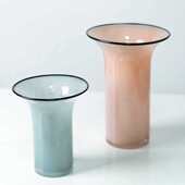 花瓶玄关桌面彩色敞口琉璃装 饰品中古简约摆设摆件软 花器粉色装