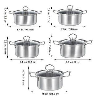 Steel Induction Stainless Soup Pot Ear Sets Double