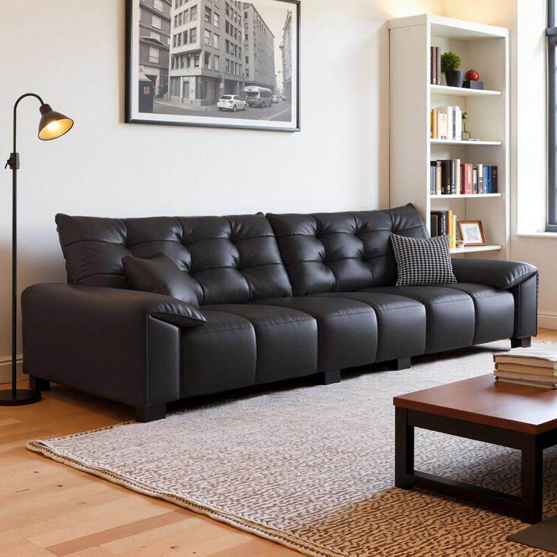 2026年新款大黑牛高级真皮家用客厅沙发中小户型皮艺中古风皮沙发